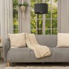 Pair of - Modern Black Fabric Cylinder Ceiling Pendant Lampshade/Table