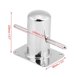 KIMISS Boat Bollard,Stainless Steel Boat Samson Post Cross Bollard Mooring Bit for Marine Yacht 120mm*90mm