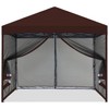 MASTERCANOPY Pop-Up Quick Outdoor Canopy with Netting Screen Walls (10x10,
