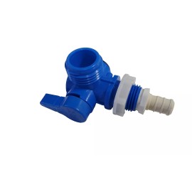 Ayrlett 1/4" Turn Stop Valve Blue W/ PEX Connection 2183B RV/Camper