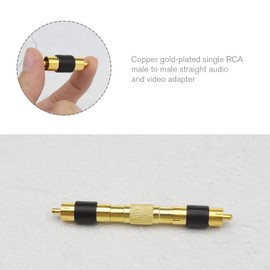 OTOTEC 10pcs RCA Male to Male Extension Converter Coupler Gold Plated Audio Video Adapters Connectors for Most Pro and Home Audio Device