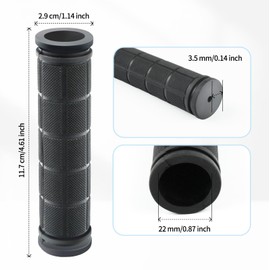 117 mm Rubber Impact Protection Bicycle Handlebar Grips, 22 mm Non-Slip Comfortable Shockproof Mountain Bike Grips, Non-Slip Ergonomic Handles, Soft Rubber Cushioning Bike Handle for Children MTB