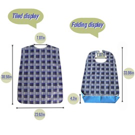 ORANGAROOS Adult Bibs-2 Pcs Washable Clothing Protectors for Elderly Seniors and Disabled | Waterproof Adult Bibs for Women & Men(XL)