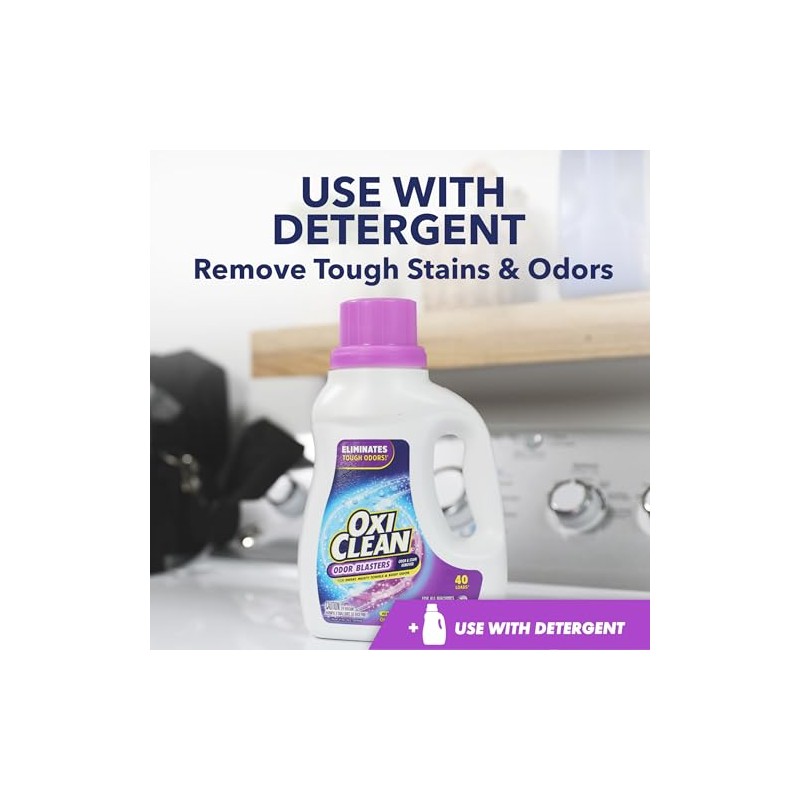OxiClean Odor Blasters Odor & Stain Remover Laundry Booster, 50