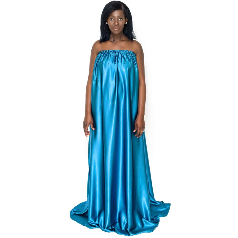 Yoni Steam Gown (Peacock Blue) , Bath Robe, full body