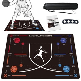 JIIFO Portable Basketball Training Mat - Non-Slip Footwork Agility Mat for All Ages & Skill Levels, Durable Basketball Footwork Training Equipment to Improve Speed, Strength, Coordination