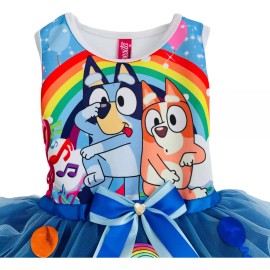 Tienda Tuybb Vestido Disfraz Bebé Niña Bluey Bingo Cachorrita Caricatura Fiesta Cumpleaños Rosa Bonito Tutu