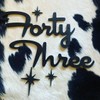 Mid Century Modern Cursive House Numbers, 5 inch black plastic
