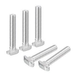 sourcing map 20Pcs T-Slot Bolts, M8 x 50mm Hammer Head Bolt T Screw Drop-in Stud for 4040 Series T-Slot Aluminum Extrusion Profile, 304 Stainless Steel, Silver