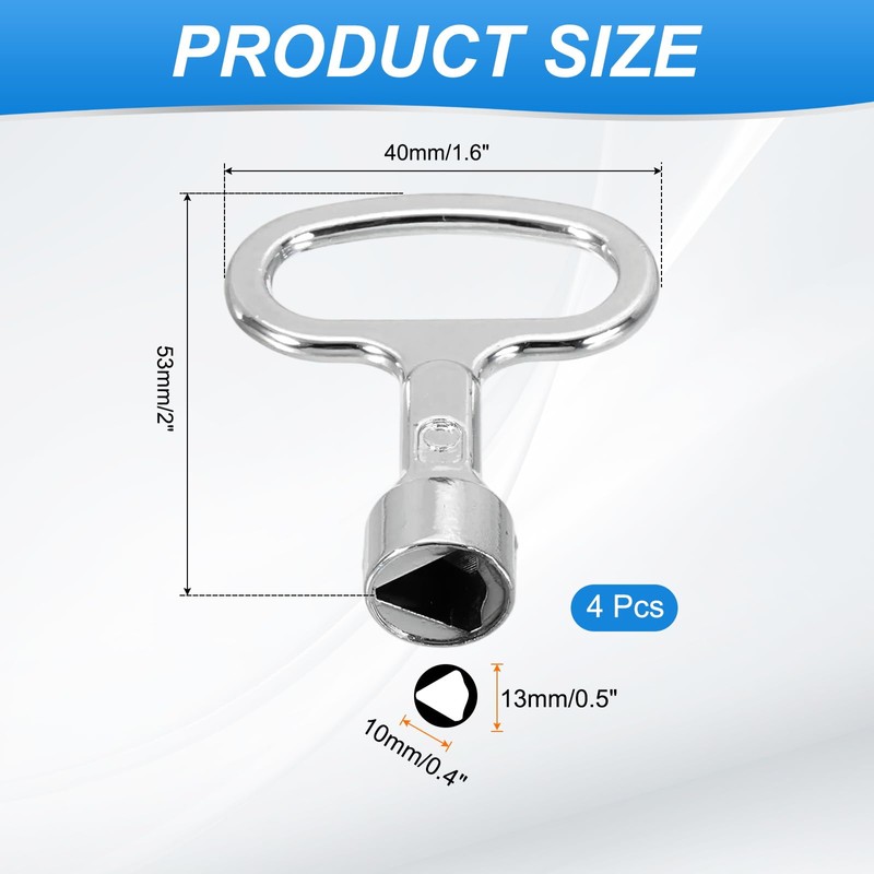 PATIKIL Triangle Spanner Key, 4 Pack Universal Utility Keys Triangular