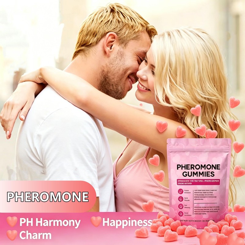 ORIAPT Women's Pheromone Gummies with Slippery Elm, Natural Feminine Balance,