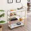 Benicabaly Maximize Entertaining with 6-Tier Retro Style Bar Cart, Rolling