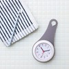 tasu Splashproof Clock, 2-Way Drop Clock, Gray, Scandinavian Interior, Analog