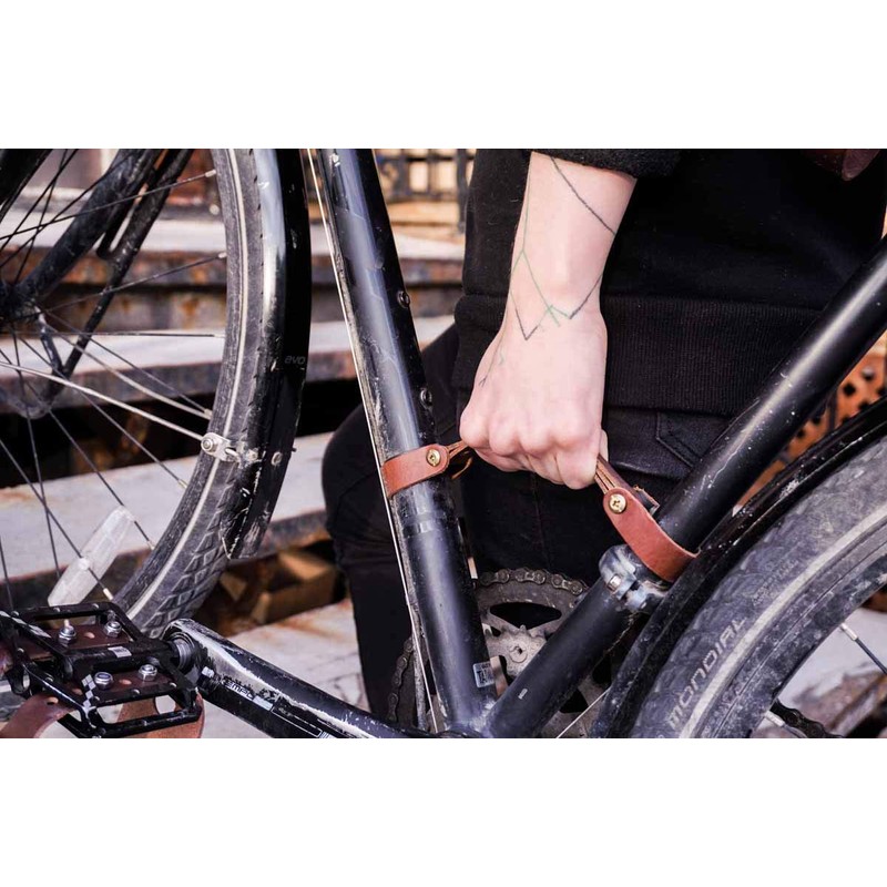 oopsmark Leather Bicycle Handle and Lifter for Your Bike Frame