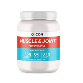ICON Nutrition Muscle and Joint Performance Powder - Unflavoured, Supports Joint Health, Skin Health, Muscle Recovery, Bone Strength, Daily Nutrients — 30 Servings, 360g