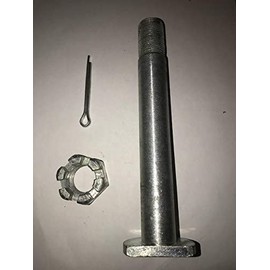 One Aftermarket Rotary Cutter Axle Bolt with Nut & Pin. Compatible/Replacement for Servis Rhino/Alamo. Replaces Codes: 00776211 00776212 00771620.