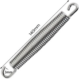 5.5 Inch Trampoline Springs – Heavy Duty Galvanized Steel Replacement Springs (10-Pack) – Compatible with Most Trampolines