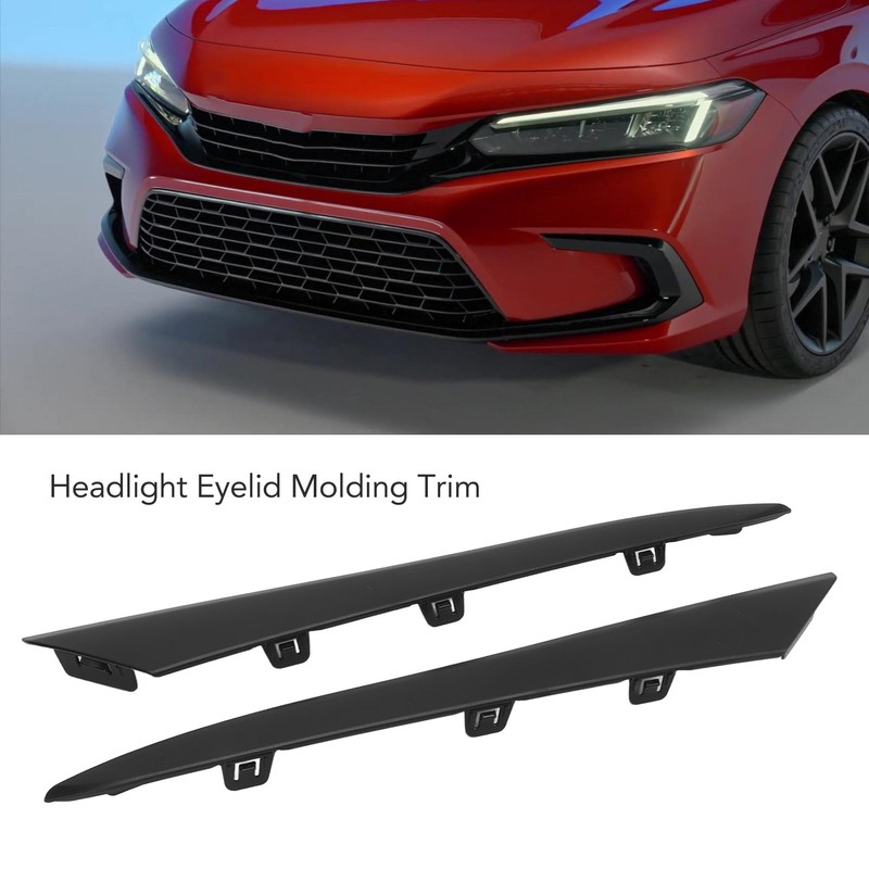 2PCS Front Headlight Eyelid Molding Trim Left Right Protective 71207
