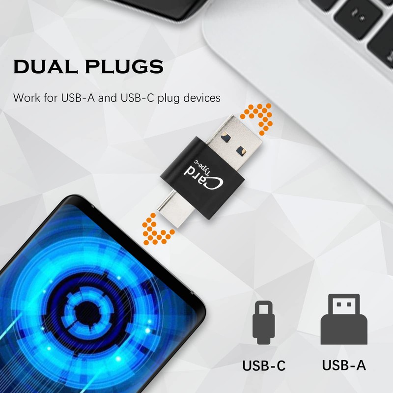 [2 Pack] Micro SD Card Reader for Android Phone,Micro SD