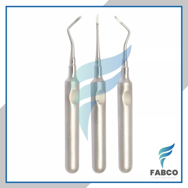 FABCO 3Pcs Dental Root Elevators HEIDBRINK Oral Surgery Luxating Root
