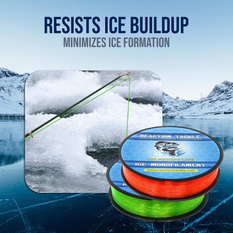 Reaction Tackle Ice Monofilament – Ice Fishing Mono Line, Tip-Up