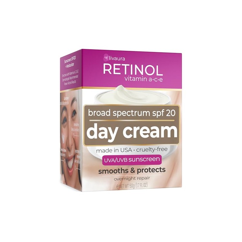 Retinol Skincare LdeL Cosmetics Day Cream with SPF 20 2.25
