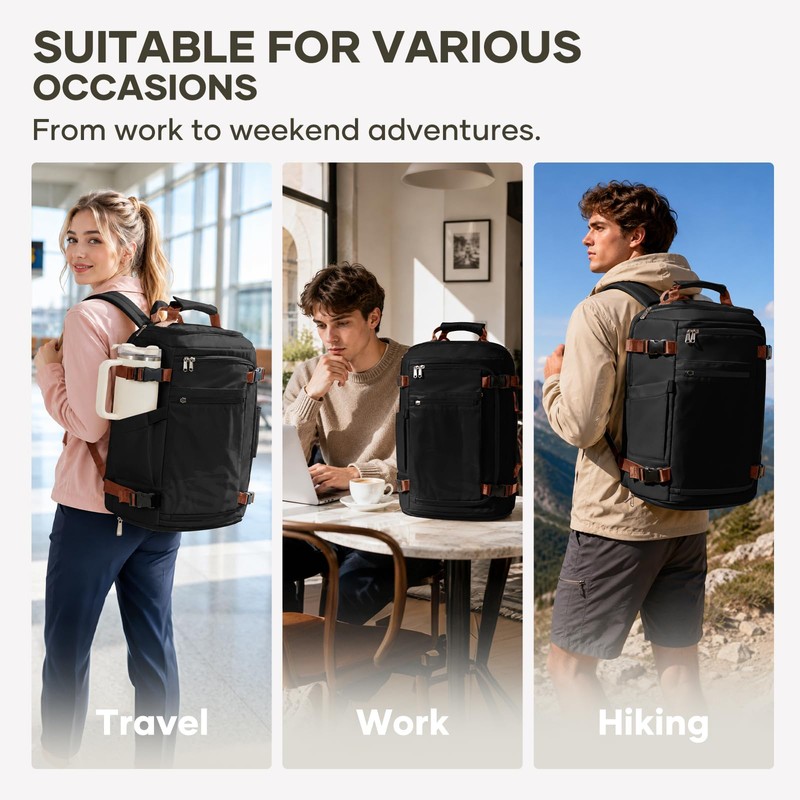 coofay Travel Backpack for Women Men,Carry on Backpack for Airplanes,Personal