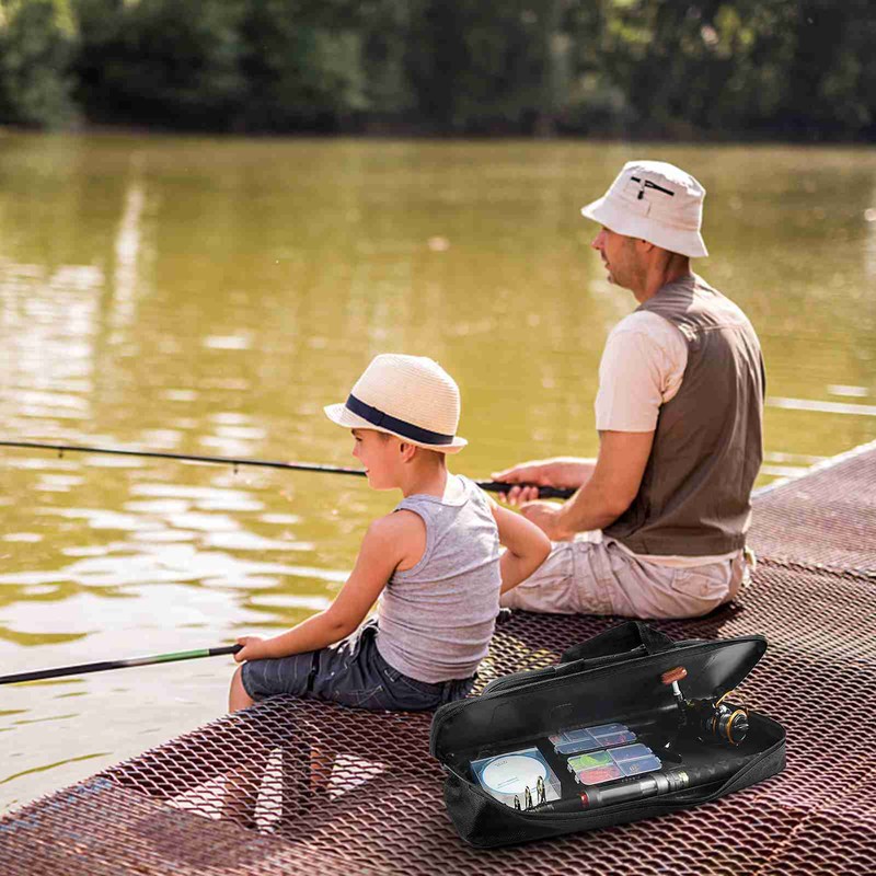 Fishing Rod Bag Portable Water Resistant 600D Oxford Fabric Fishing