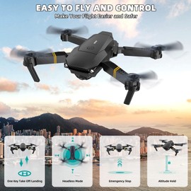 Drones with Camera for Adults 1080P Mini Drone with Camera Foldable Drones for Adults RC Quadcopter, Altitude Hold, FPV Drone Live Video, One Key Take Off, 3D Flip, 3 Batteries