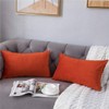 DEZENE Couch Pillow Cases 12x20 Burnt Orange: 2 Pack Cozy