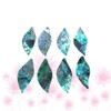 Healifty 8 Pcs Flat Abalone Shell Beads Drop Charms for
