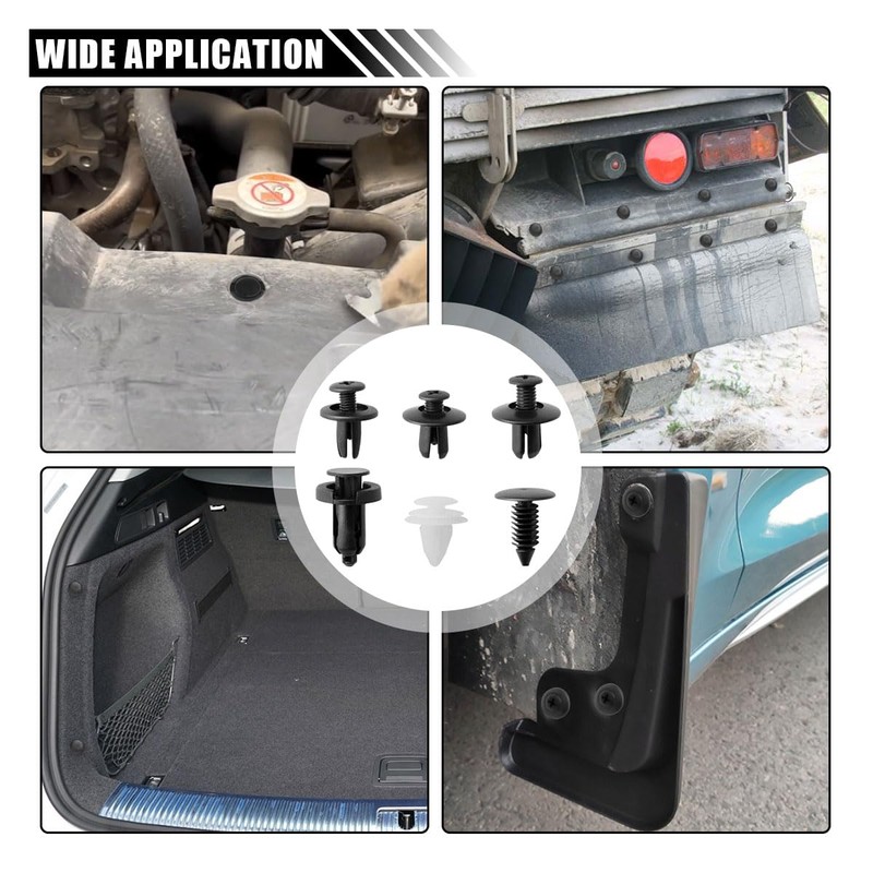 100PCS Plastic Car Body Trim Clips, Universal Car Bumper Clips,