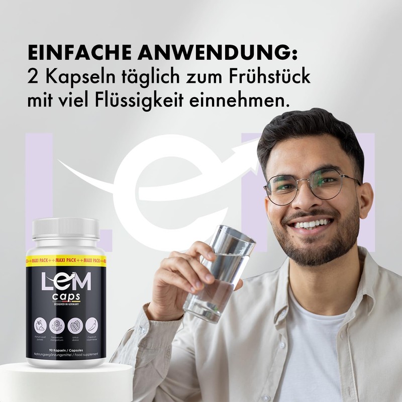 Lean Caps - mit hochwertigen Inhaltsstoffen - 90 Kapseln pro