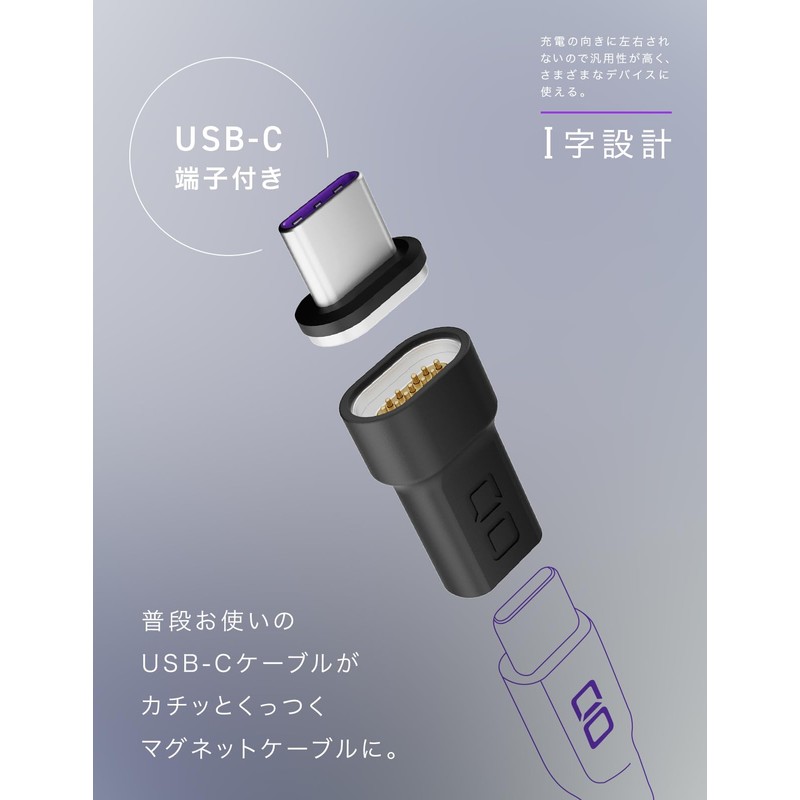CIO USB-C Straight to Magnetic Converter Adapter
