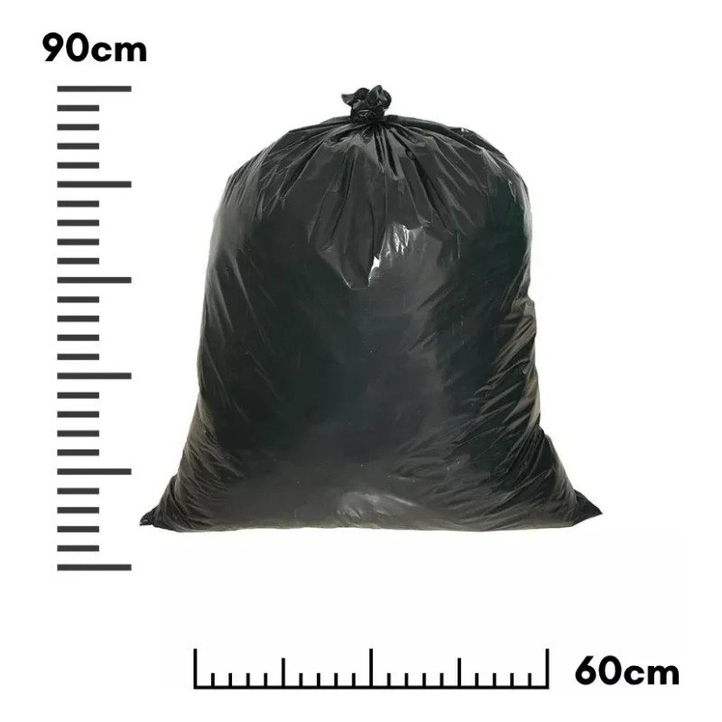 Bolsa Negra Basura 60cm90cm 70cm90cm 1kg 100 Reciclable