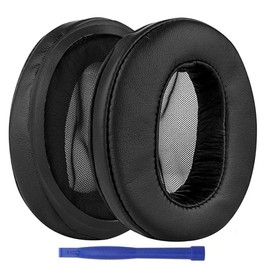 MDR-1ABT Ear Pads, BUTIAO Replacement Protein Leather Memory Foam Earpads Cushion Cups Cover Earmuffs Repair Parts for Sony MDR-1ABT MDR-1RBT MDR-1RNC Headphones - Black
