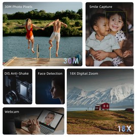 ORDRO Video Camera Camcorder, 1080P 30FPS IR Night Vision Vlogging Camera for Beginners, 3.0 Inch IPS Screen 18X Digital Zoom YouTube Kids Video Camera with 16G SD Card, 2 Battries, Remote Control