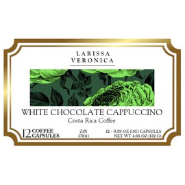 White Chocolate Cappuccino Costa Rica Coffee (Single Serve K-Cup Pods) (Gourmet, Naturally Flavored, Whole Coffee Beans) (12 pods, ZIN: 578111) - 3 Pack