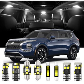 11 Pieces Interior LED Lights Replacement for Mitsubishi Outlander 2022-2024 White LED Interior Bulb with Install Tool