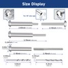 RiaYer 20-Pair Dome Head Invisible Cable Railing Kit, Invisible Receiver