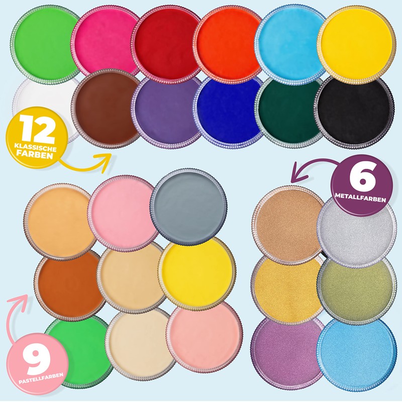 Blue Squid PRO Make-Up Face Paint and Body Paint, Classic