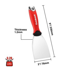 Goldblatt 3" Putty Knife USA Stainless Steel Scraping Paint Putty Knife Scrapers
