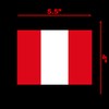 Flag of Peru Sticker Decal Notebook Car Laptop 5.5"x4" (Color)