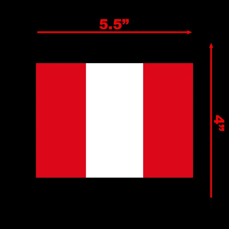 Flag of Peru Sticker Decal Notebook Car Laptop 5.5"x4" (Color)