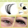 Ruairie Fluffy Cluster Lashes D Curl Volume Individual Eyelashes Clusters