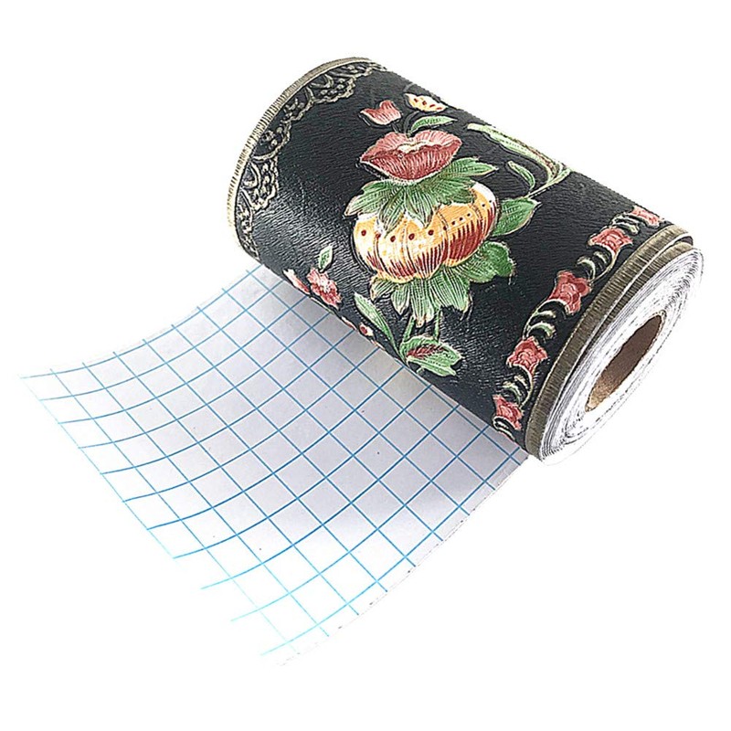 Yija Lantern Flower Self-Adhesive Wallpaper Border PVC Wall Covering Borders