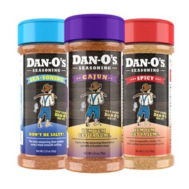 Dan-O's Seasoning - Seasoning for Cooking & Grilling Anything - meat, vegetables, snacks, popcorn seasoning - Small bottle 3 Pack | Spicy, SEA-soning & Cajun