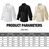 MakingDa Men's Renaissance Ruffled Frilly Shirts Long Sleeve Medieval Vintage