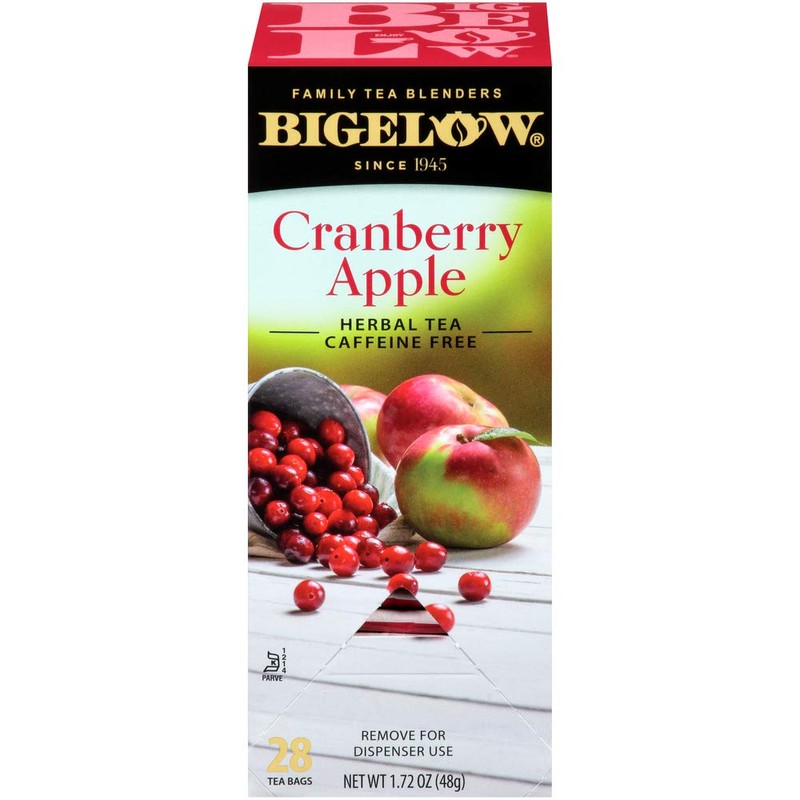 BigelowCranberry Apple Herbal Tea Bags 28-Count Boxes (Pack of 6)