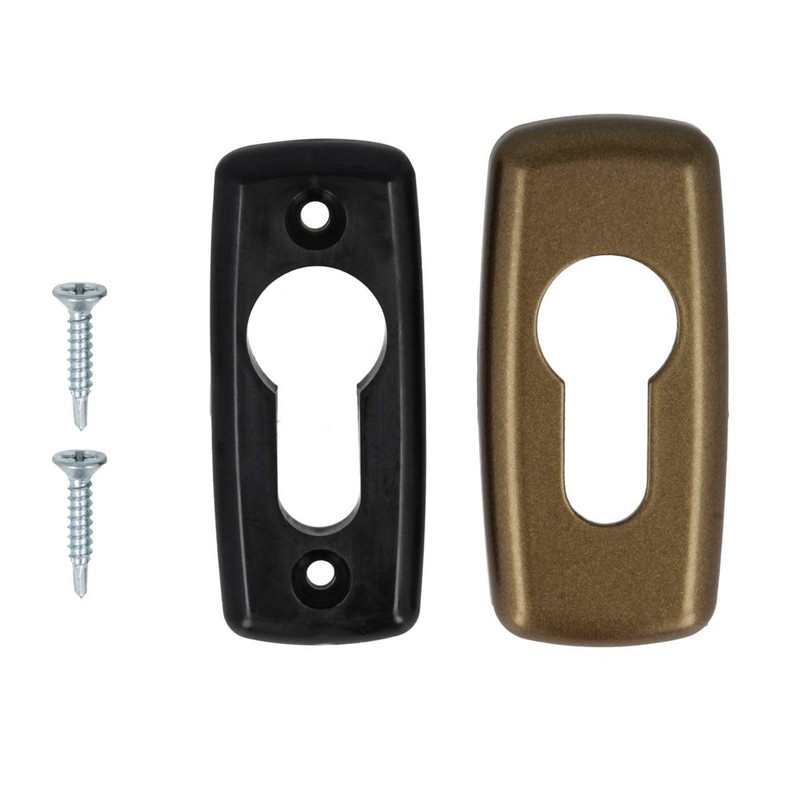 Premium Cylinder Protective Rosettes Rosettes Locking Cylinder Colour: Brown RAL